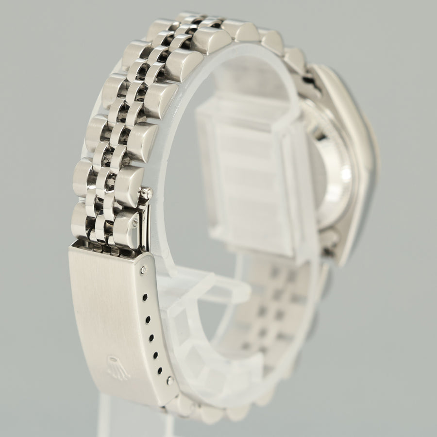 MINT Ladies Rolex 79174 DateJust 26mm Silver Diamond Fluted Bezel Jubilee Watch Box