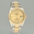 PAPERS MINT Rolex DateJust 41 Two Tone Yellow Gold Oyster 126303 Champagne Watch