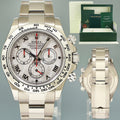 MINT 2014 Rolex Daytona Meteorite Roman 116509 White Gold Chronograph Watch Box