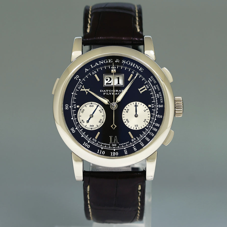 MINT PAPERS A. Lange & Söhne Datograph 403.035F Platinum 39mm Manual Wind Watch