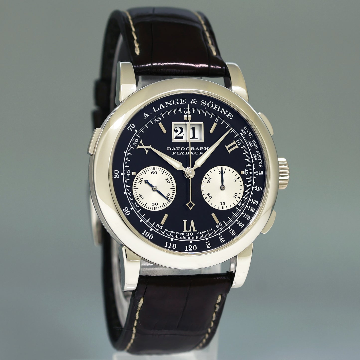 MINT PAPERS A. Lange & Söhne Datograph 403.035F Platinum 39mm Manual Wind Watch