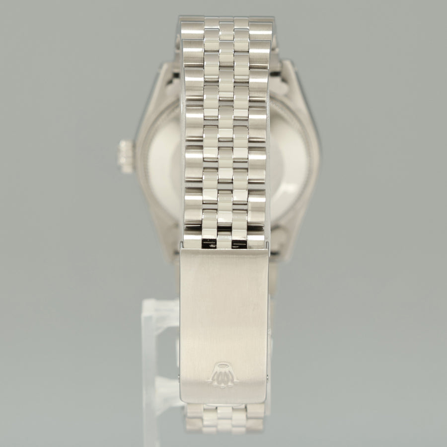 Blue Diamond Ladies Rolex Midsize 31mm Datejust Jubilee Steel 68274 Watch Box