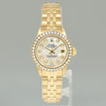 Pearl Diamond Ladies Rolex DateJust 6917 Jubilee 26mm Yellow Gold Watch Box