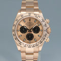 PAPERS MINT Rolex 116505 Daytona 40mm Chronograph 18k Rose Gold Sundust Panda Watch
