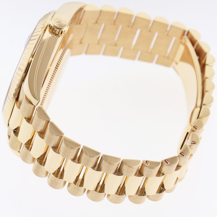 Mint PAPERS Rolex Day-Date 40 President 228238 Black Motif Stick Yellow Gold Watch Box