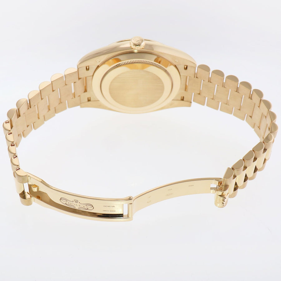 Mint PAPERS Rolex Day-Date 40 President 228238 Black Motif Stick Yellow Gold Watch Box