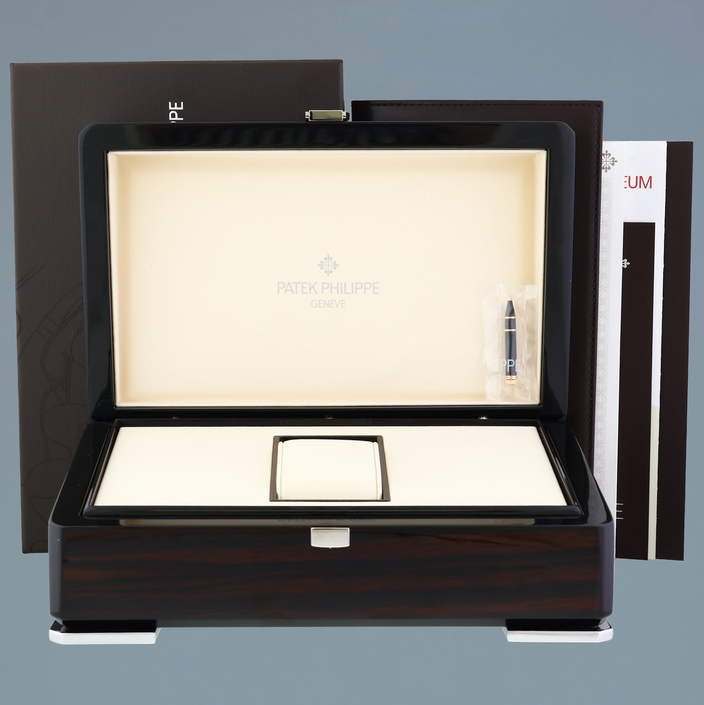 NEW 2022 PAPERS Patek Philippe 5961R Rose Gold Chrono Diamond Baguette Watch Box