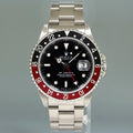 1998 PAPERS Rolex GMT-Master 2 Coke Red Black 40mm Steel 16710 Watch Box