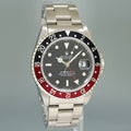 1998 PAPERS Rolex GMT-Master 2 Coke Red Black 40mm Steel 16710 Watch Box