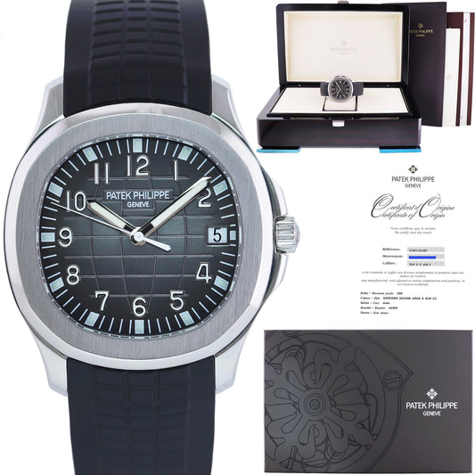 2020 PAPERS MINT 5167a Patek Philippe Aquanaut Steel Rubber Black Watch Box