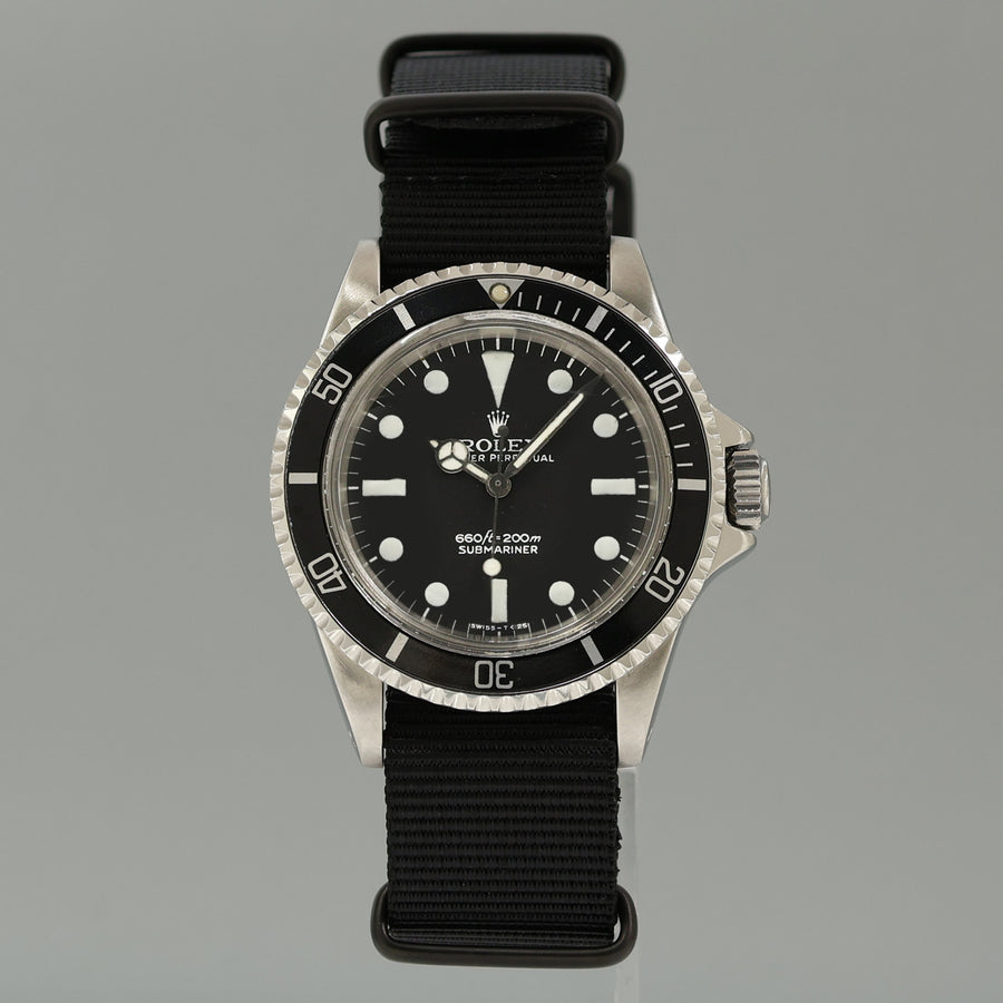 Vintage Rolex Submariner 5513 Matte Feet First Dial 40mm Steel Oyster Watch Box