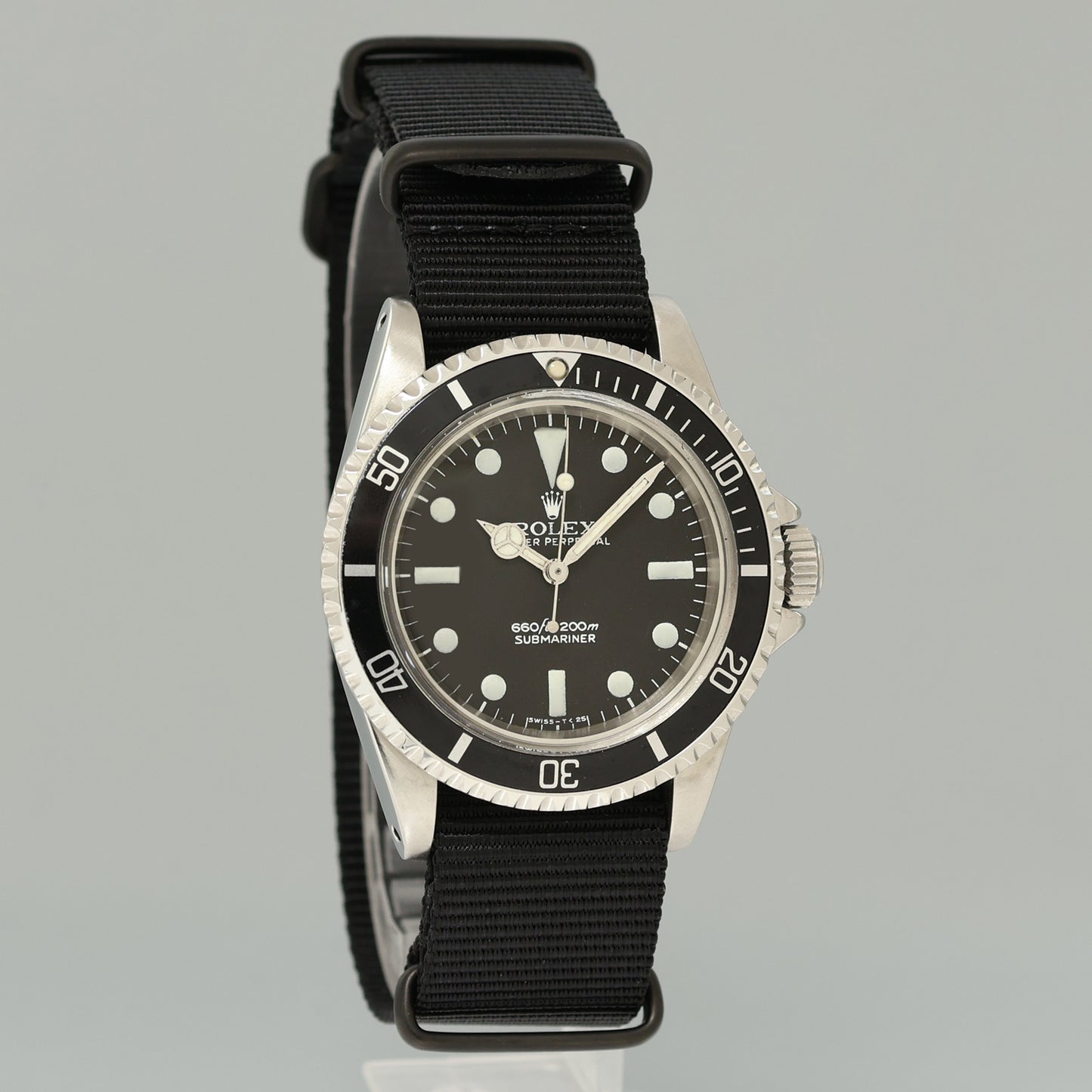 Vintage Rolex Submariner 5513 Matte Feet First Dial 40mm Steel Oyster Watch Box