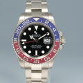 2016 MINT Rolex 116719BLRO GMT-Master II Pepsi White Gold 40mm Black Dial Watch