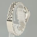 MINT Ladies Rolex 79174 DateJust 26mm Silver Blue Vignette Diamond Bezel Jubilee Watch