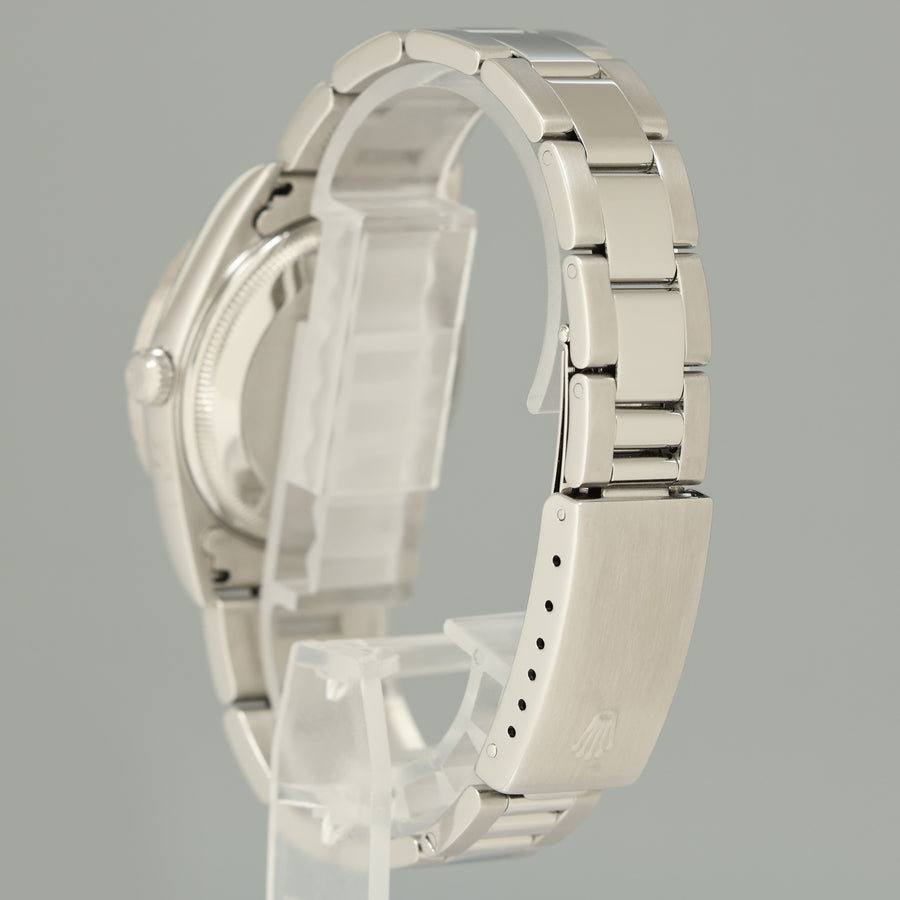 MINT Rolex Oyster Perpetual Date 34mm 15210 Steel Diamond Dial Watch Box