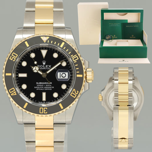 MINT 2024 Rolex Submariner 41mm Ceramic Black 126613LN Two Tone Yellow Gold Watch
