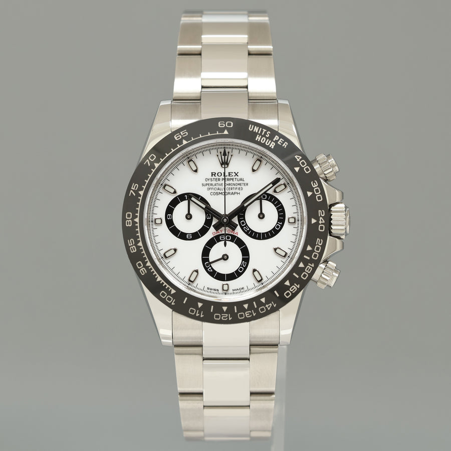 2022 NEW PAPERS Rolex Daytona 116500LN White Ceramic Panda 40mm Watch Box