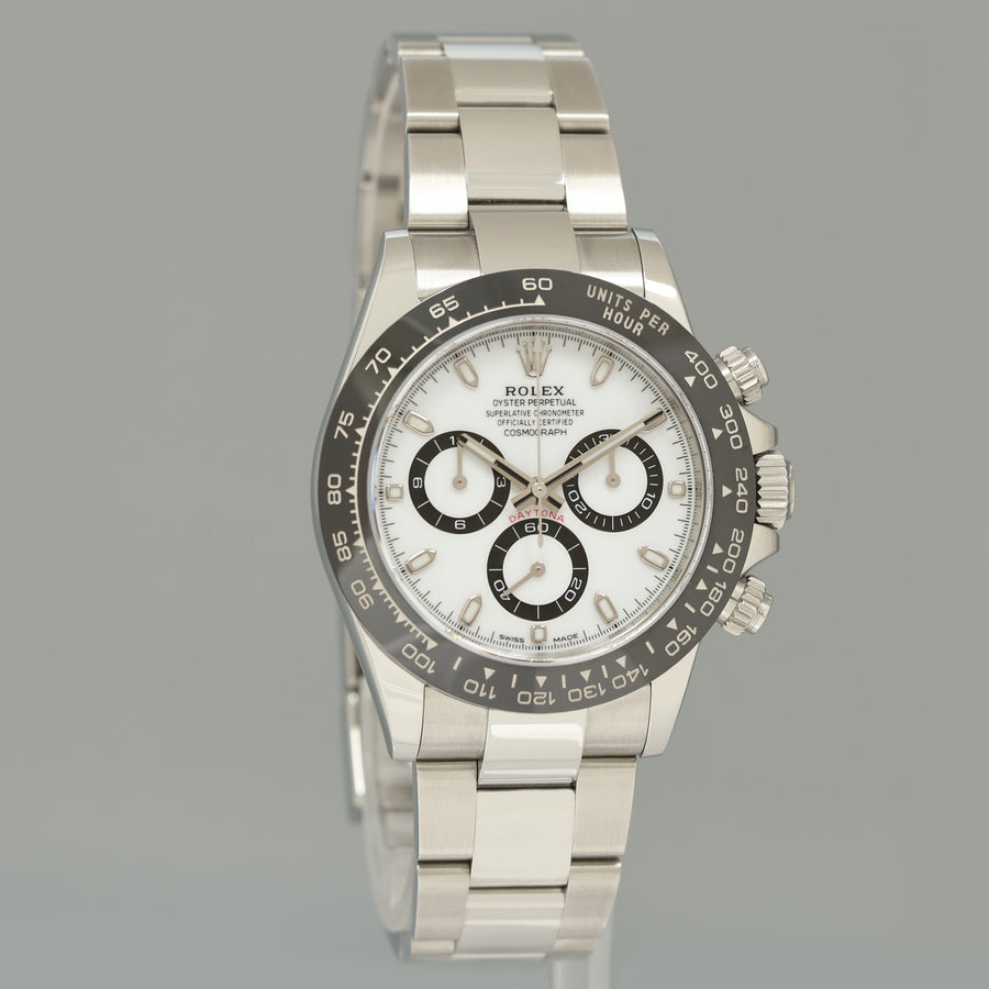 2022 NEW PAPERS Rolex Daytona 116500LN White Ceramic Panda 40mm Watch Box