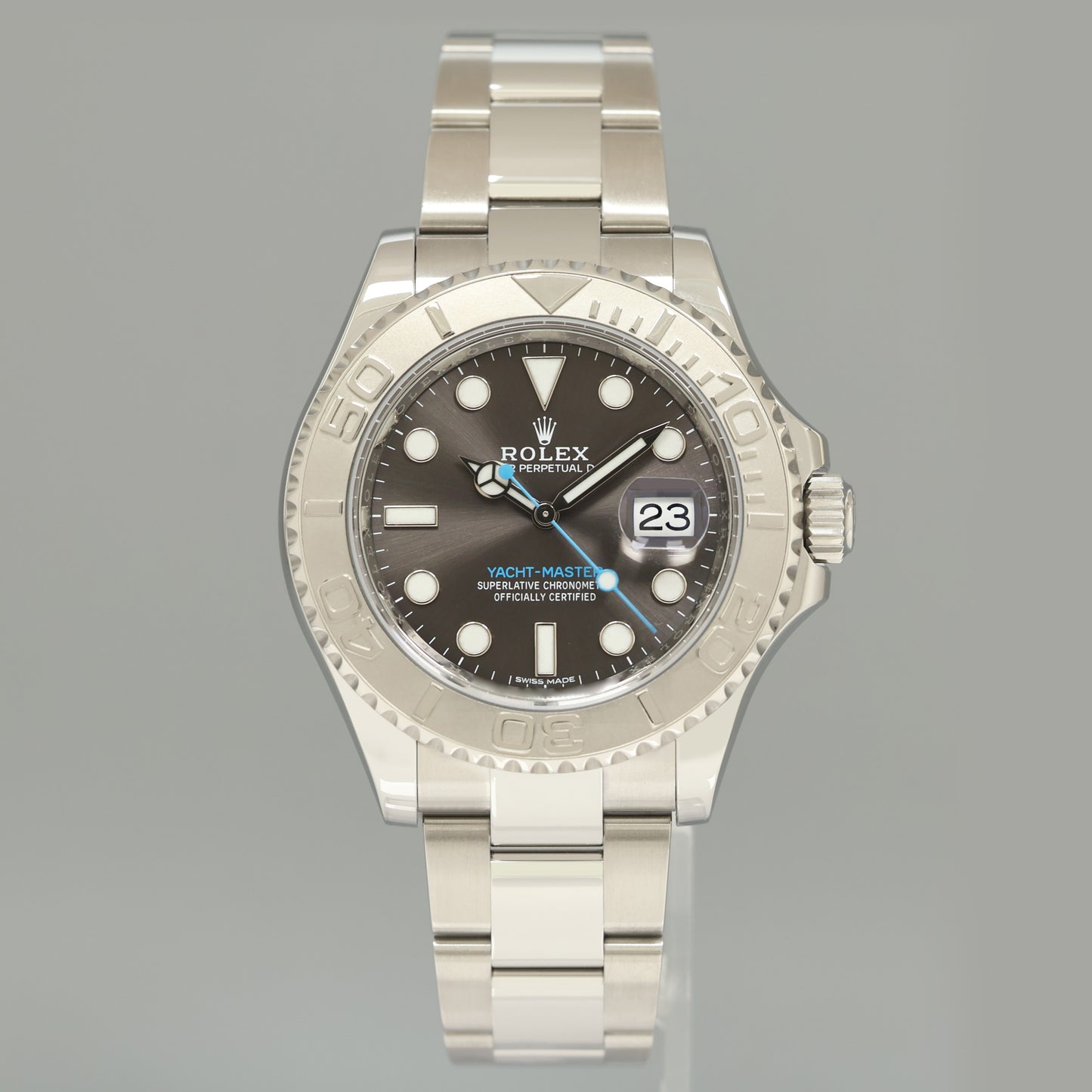 MINT PAPERS Rolex Yacht-Master 116622 Rhodium Steel Platinum Blue 40mm Watch Box