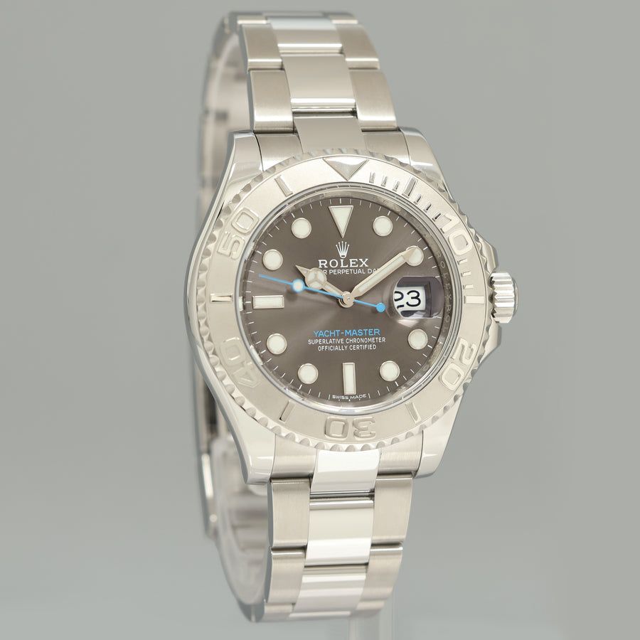 MINT PAPERS Rolex Yacht-Master 116622 Rhodium Steel Platinum Blue 40mm Watch Box