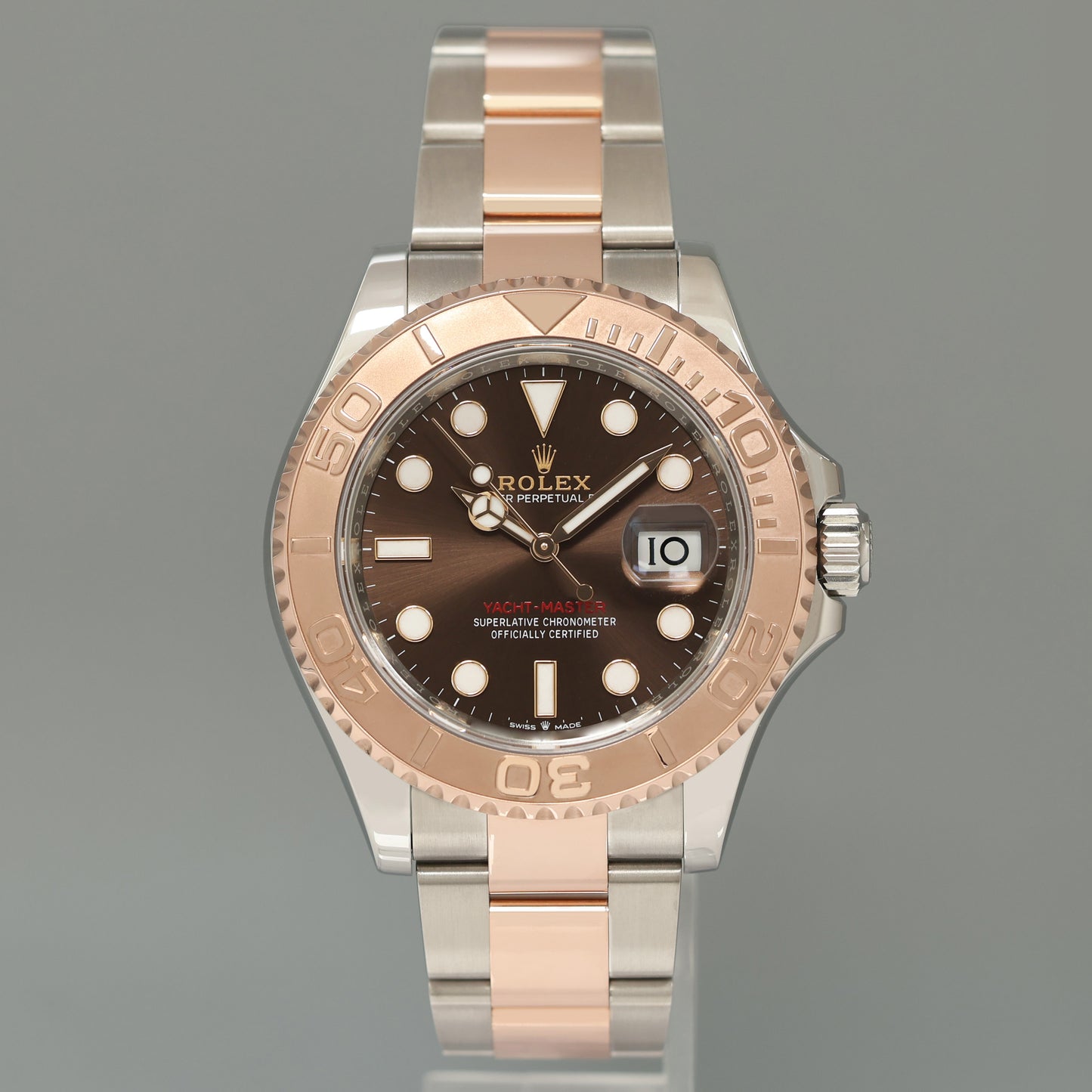 2024 NEW PAPERS Rolex 40mm Yacht-Master 126621 Chocolate Everose Gold Two Tone Watch