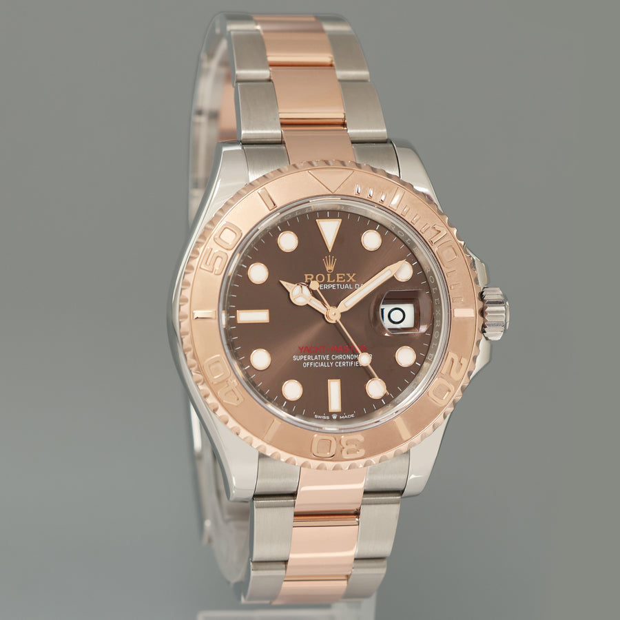 2024 NEW PAPERS Rolex 40mm Yacht-Master 126621 Chocolate Everose Gold Two Tone Watch