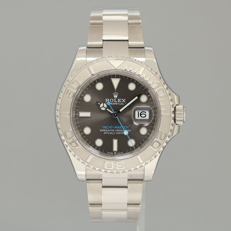 2023 NEW PAPERS Rolex Yacht-Master 126622 Steel Platinum Rhodium Blue Watch Box