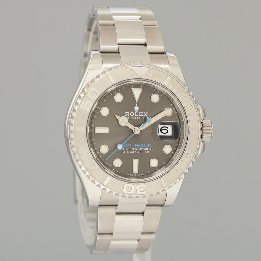 2023 NEW PAPERS Rolex Yacht-Master 126622 Steel Platinum Rhodium Blue Watch Box