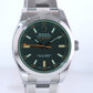 2022 NEW PAPERS Rolex Milgauss Green Bezel Anniversary 116400GV Steel Black Watch