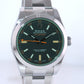 2021 NEW PAPERS Rolex Milgauss Green Bezel Anniversary 116400GV Steel Black Watch