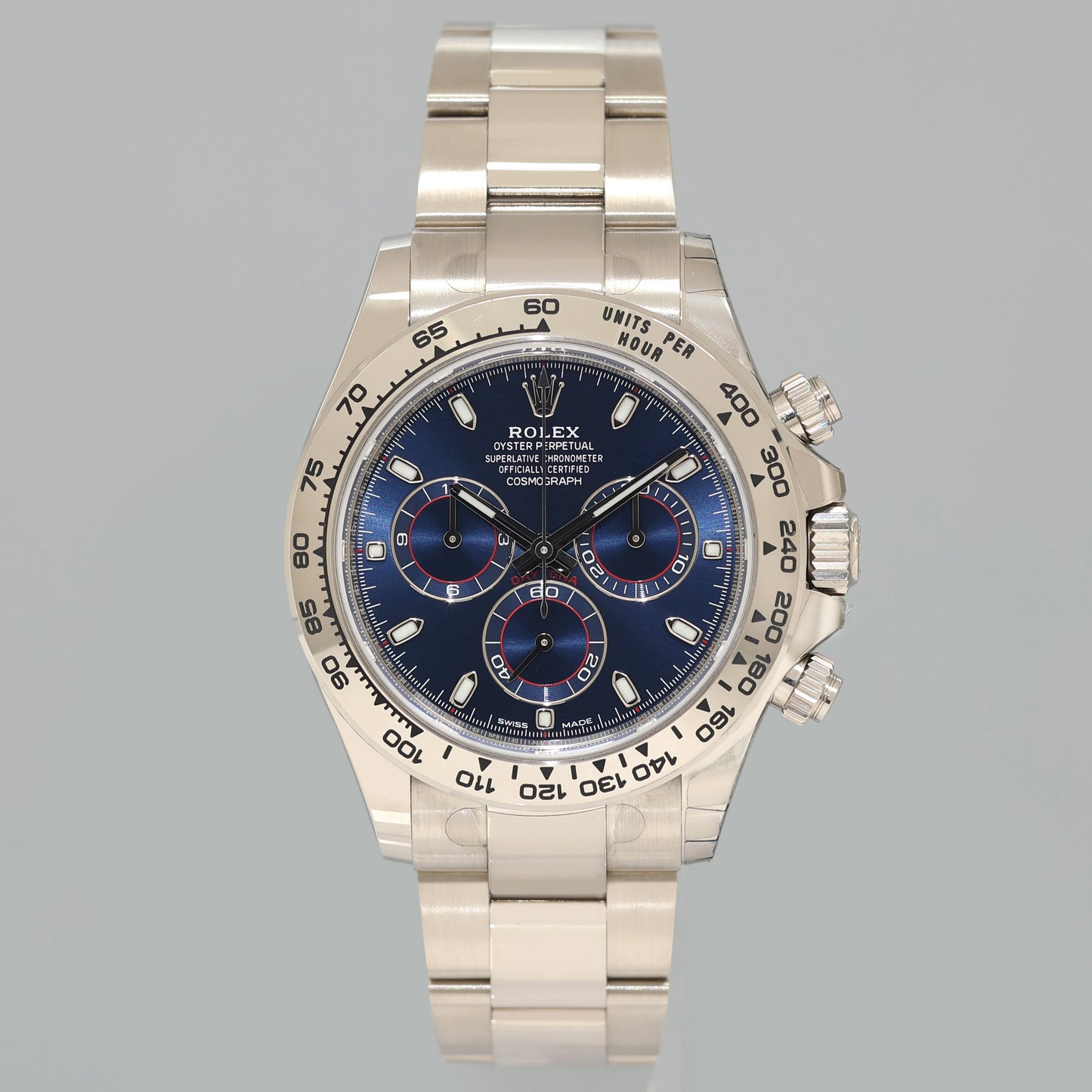 STICKERS NEW PAPERS Rolex Daytona Blue Dial Chronograph 116509 White Gold Watch Box