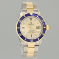 Rolex Submariner 16613 Two Tone Yellow Gold Custom MOP Serti Diamond Watch Box