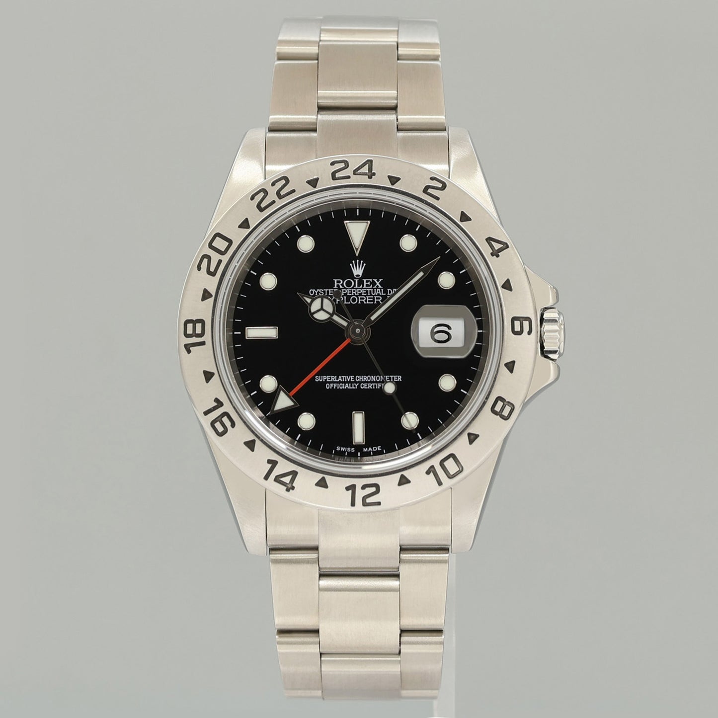MINT 2006 Rolex Explorer II 16570 Stainless Steel Black Dial GMT 40mm Watch Box