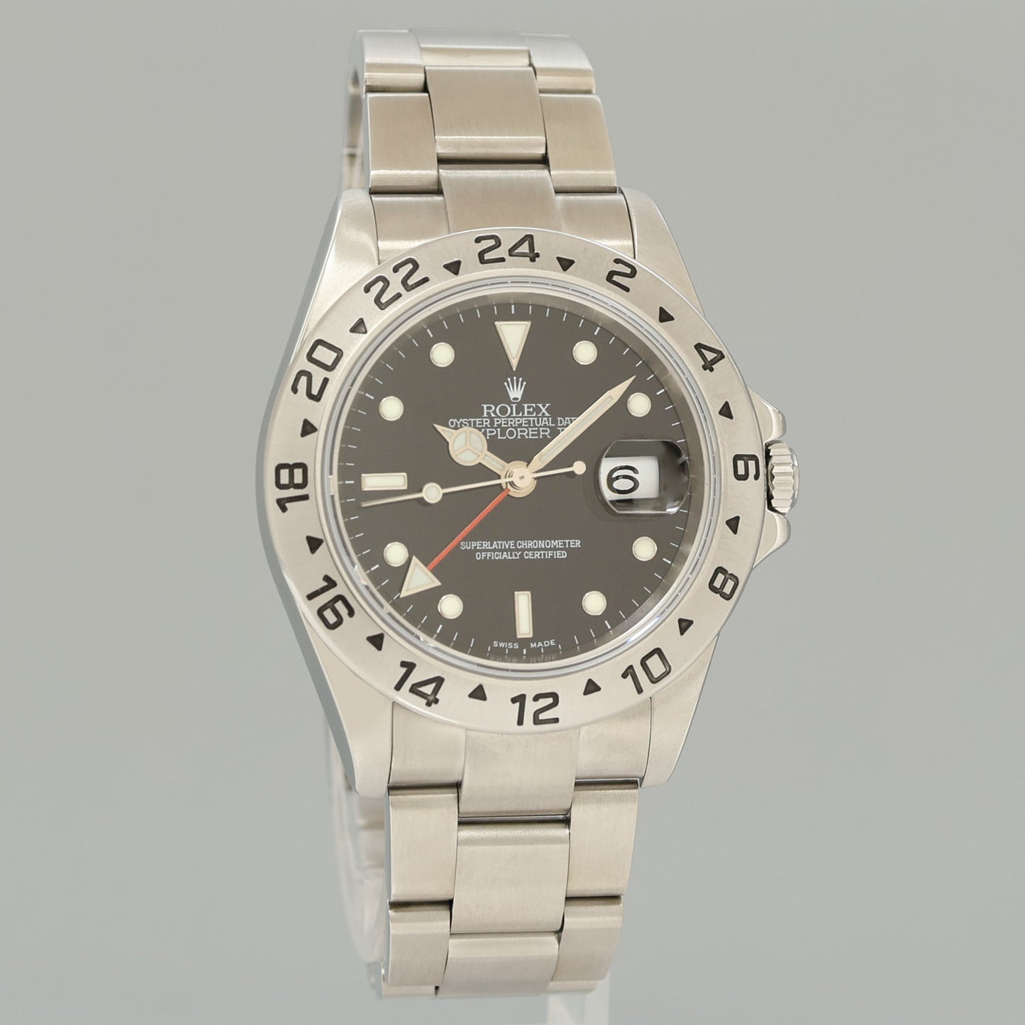 MINT 2006 Rolex Explorer II 16570 Stainless Steel Black Dial GMT 40mm Watch Box