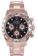 2017 MINT Rolex Daytona Cosmograph Rose Gold 116505 Black Chronograph Watch Box
