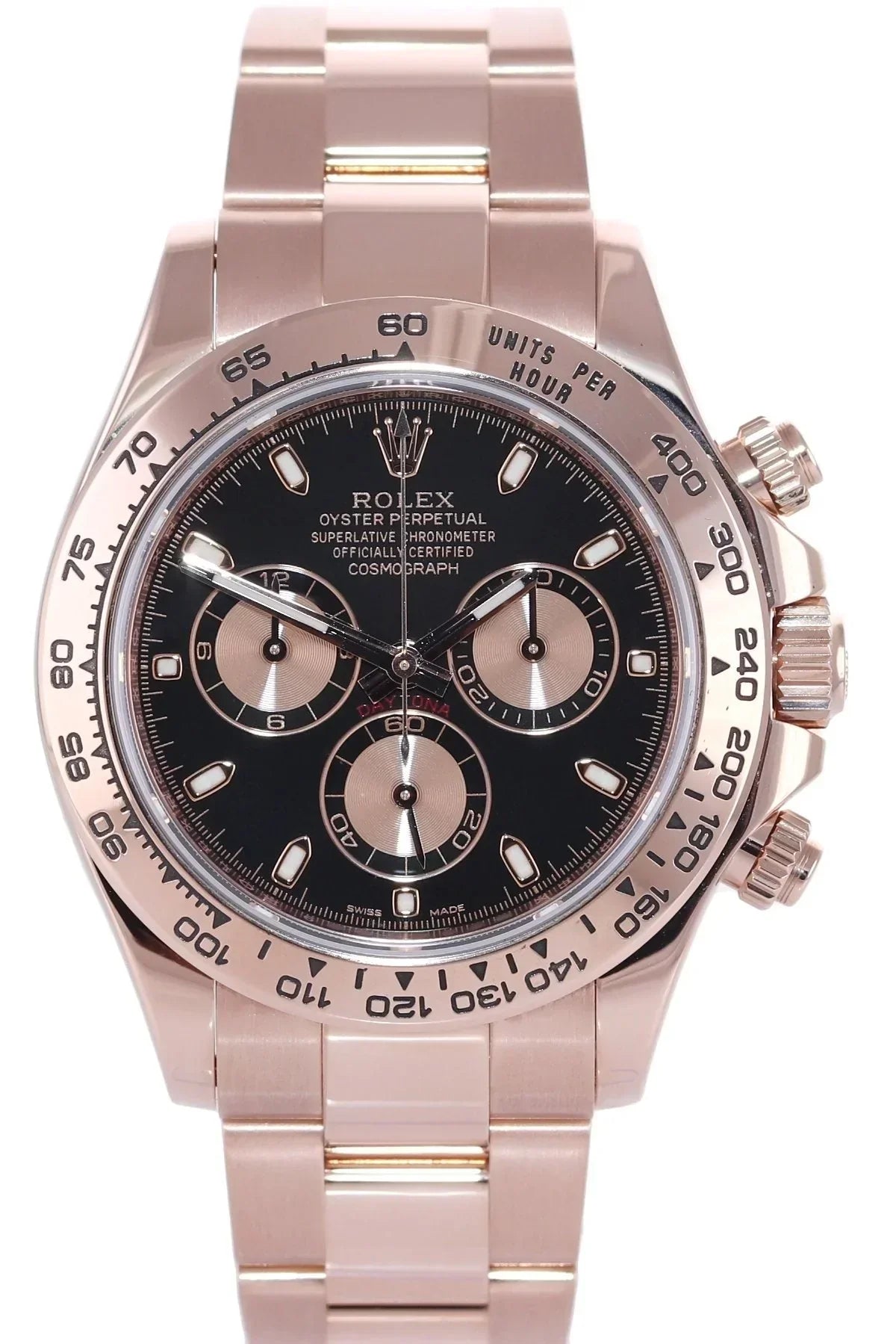 2017 MINT Rolex Daytona Cosmograph Rose Gold 116505 Black Chronograph Watch Box