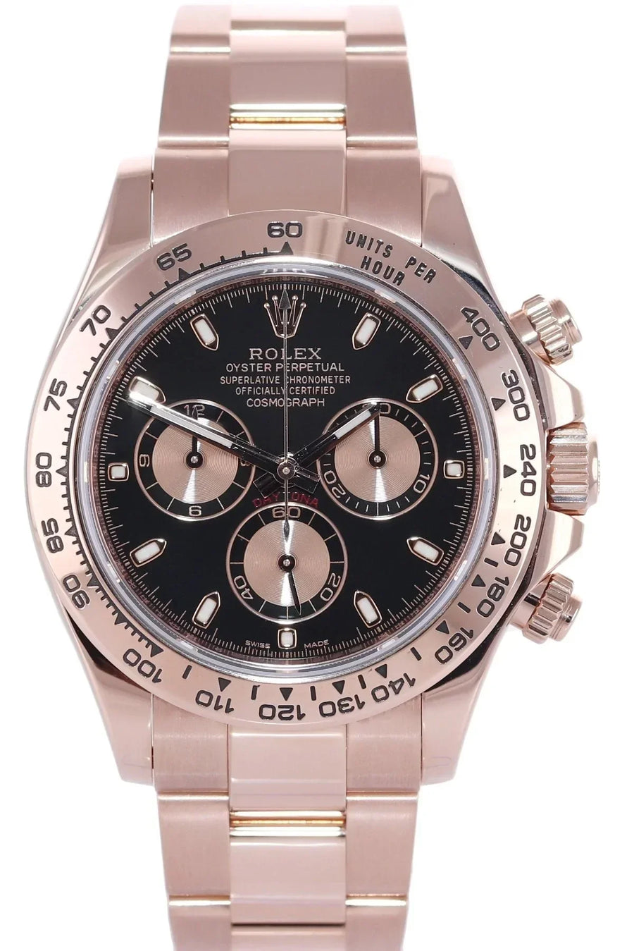 2017 MINT Rolex Daytona Cosmograph Rose Gold 116505 Black Chronograph Watch Box