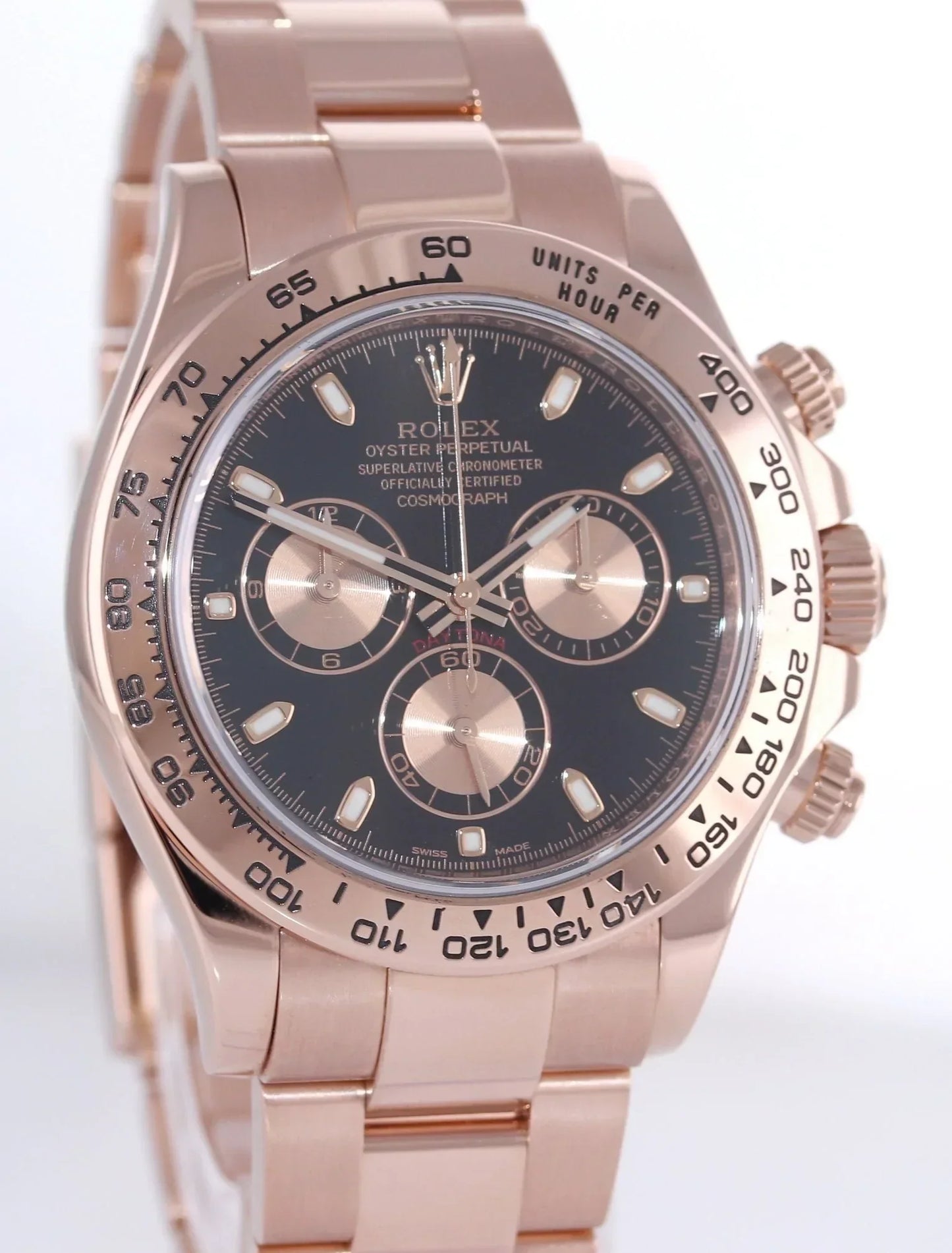 2017 MINT Rolex Daytona Cosmograph Rose Gold 116505 Black Chronograph Watch Box