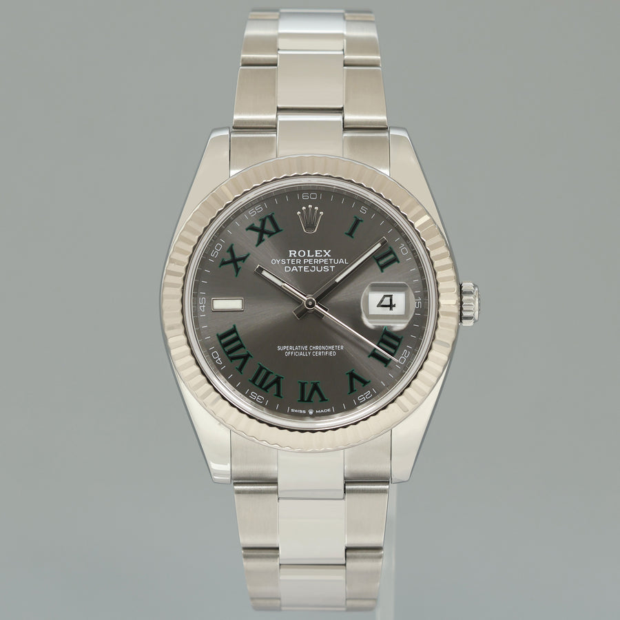 2026 NEW PAPERS Rolex DateJust 41 Wimbledon Dial Fluted Oyster Band 126334 Watch