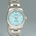 2023 MINT Rolex Oyster 277200 Perpetual 31mm Tiffany Turquoise Blue Watch Box