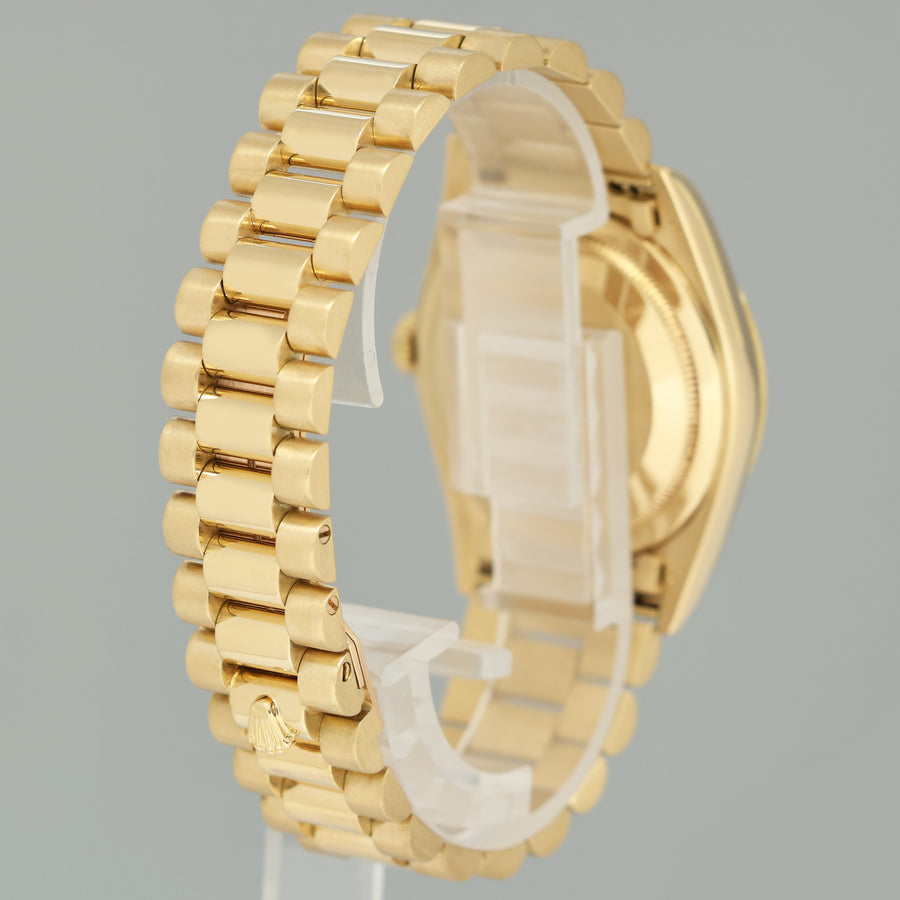 MINT Rolex President Day Date Champagne 18238 Double Quick Set Yellow Gold Watch Box