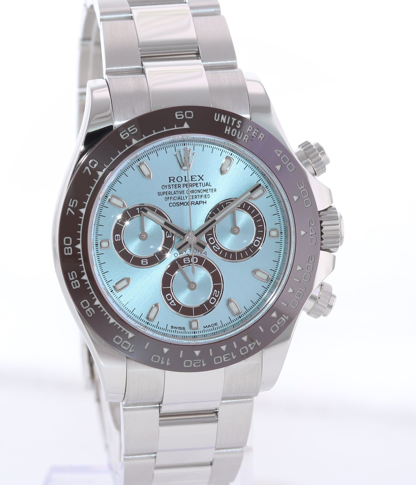 2019 MINT PAPERS Rolex Daytona 116506 Platinum Glacier Blue 40mm Chrono Watch Box