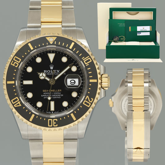 MINT 2020 PAPERS 126603 Rolex Sea-Dweller 43mm Two-Tone Yellow Gold Steel Watch