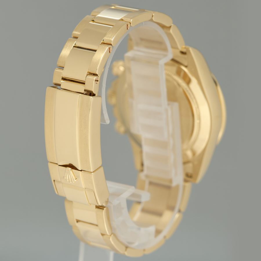 2014 MINT Rolex Daytona 116528 Black Chrono Yellow Gold 40mm Watch Box