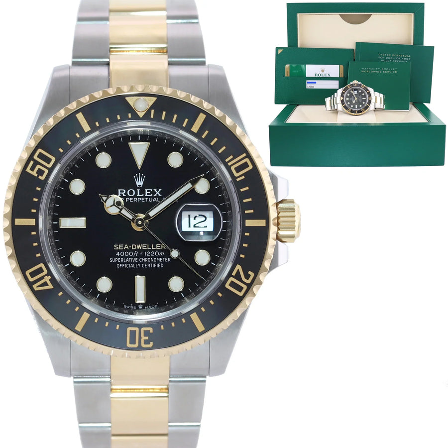 MINT 2020 PAPERS 126603 Rolex Sea-Dweller 43mm Two-Tone Yellow Gold Steel Watch