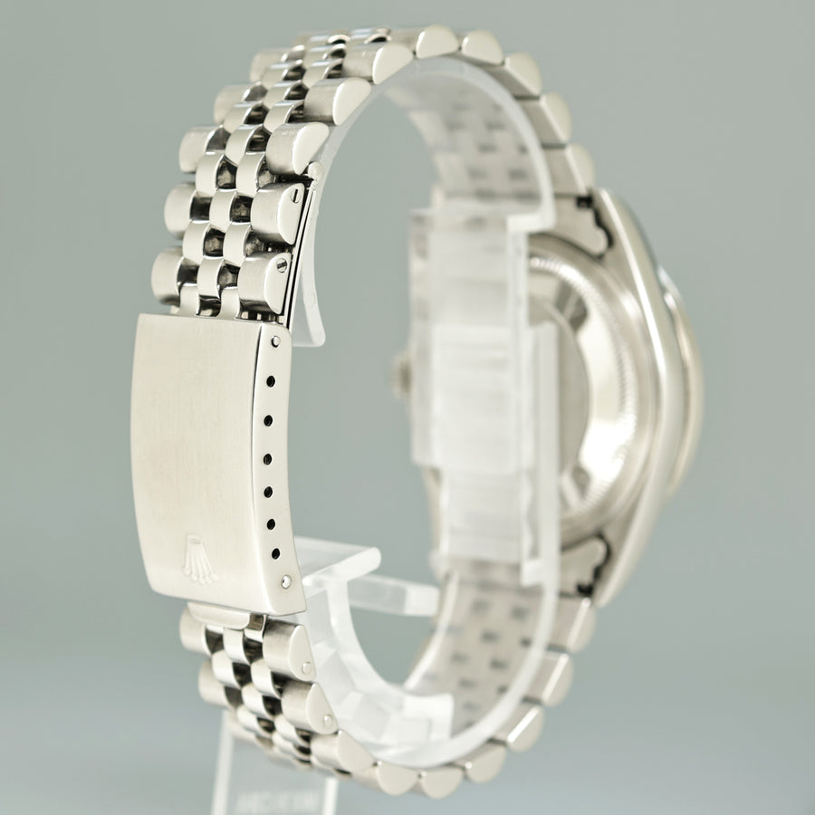 MINT DIAMOND Bezel Rolex DateJust 36mm Mother of Pearl 1600 Steel Watch Box