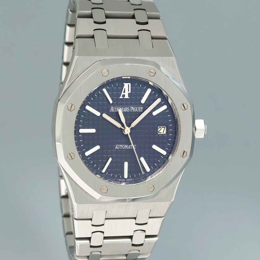 MINT Audemars Piguet Royal Oak Blue Stick 39mm Steel 15300ST Watch Box