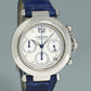 MINT CARTIER Pasha 2412 White Chronograph MENS AUTOMATIC 36mm Watch