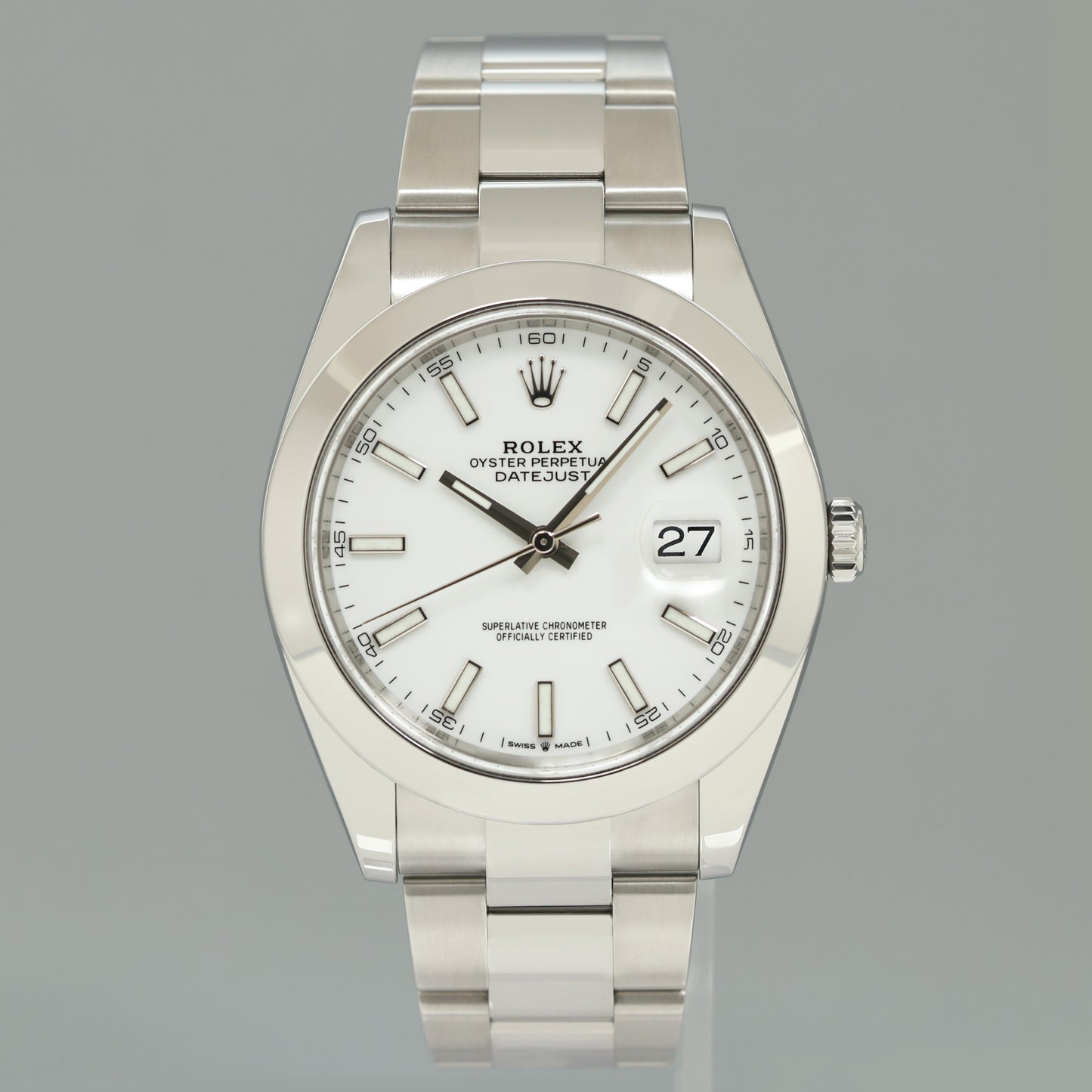2022 MINT Rolex DateJust 41 Steel 126300 White Stick Oyster 41mm Watch Box