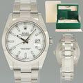 2022 MINT Rolex DateJust 41 Steel 126300 White Stick Oyster 41mm Watch Box